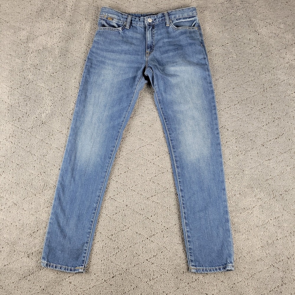 Polo Ralph Lauren Jeans Womens 14 Blue Astor Slim Boyfriend Mid Rise Medium Wash